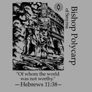 BISHOP POLYCARP - PREMIUM T-SHIRT - LIGHT GRAY HEATHER - K8C1R6 Design