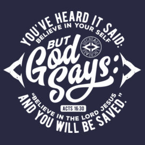 BELIEVE IN THE LORD JESUS - PREMIUM T-SHIRT - NAVY BLUE - 58ZBRW Design