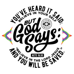 BELIEVE IN THE LORD JESUS - RAINBOW - PREMIUM T-SHIRT - WHITE - XE5YDR Design