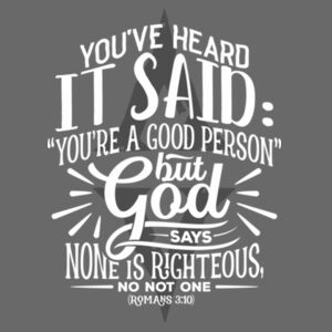 NONE IS RIGHTEOUS - PREMIUM T-SHIRT - CHARCOAL HEATHER - BJWDEF Design
