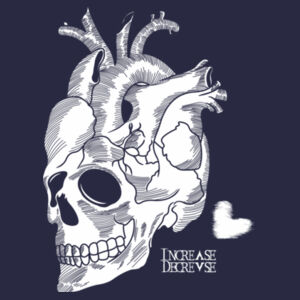 SKULL HEART - PREMIUM T-SHIRT - NAVY BLUE - UJ6BDC Design