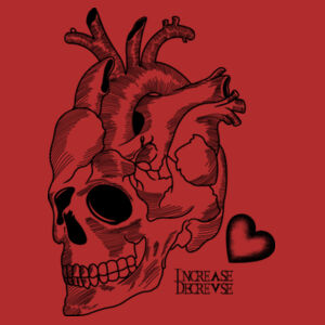 SKULL HEART - PREMIUM T-SHIRT - RED - C8R9JG Design
