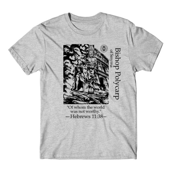 BISHOP POLYCARP - PREMIUM T-SHIRT - LIGHT GRAY HEATHER - K8C1R6 Thumbnail