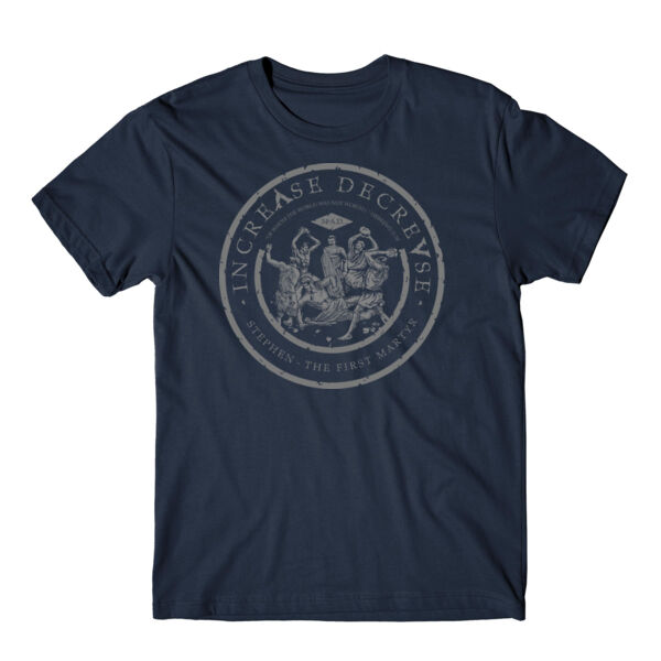STEPHEN THE FIRST MARTYR - PREMIUM T-SHIRT - NAVY BLUE -  3WP6QY  Thumbnail