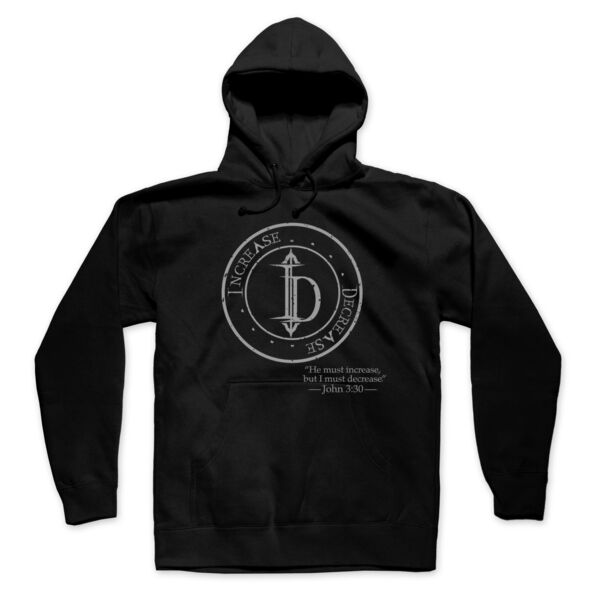 VINTAGE CIRCLE - PREMIUM PULLOVER HOODIE - BLACK - 9785BY Thumbnail
