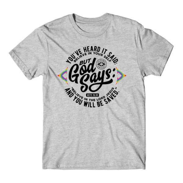 BELIEVE IN THE LORD JESUS - RAINBOW - PREMIUM T-SHIRT - WHITE - XE5YDR Thumbnail